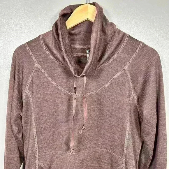 KUHL Funnel Neck Pullover Purple Kangaroo Pouch Active Outdoorsy Women Medium - Picture 5 of 10